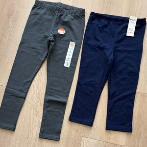 Size 6 Kids Leggings/ Capris in Charcoal & Navy
